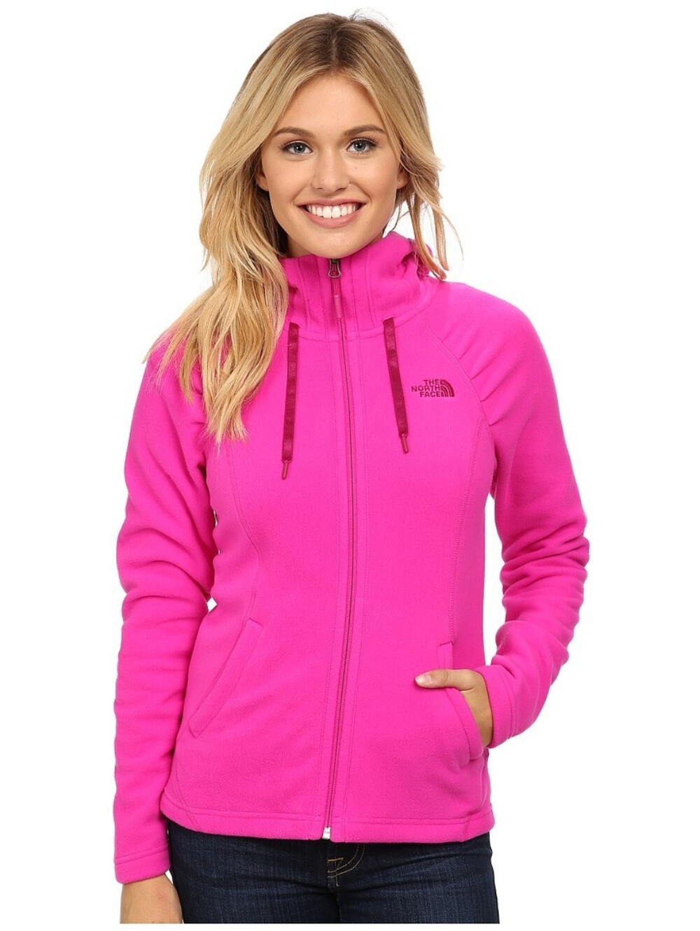 New The North Face Mezzaluna Hoodie in Luminous Pink Size Medium